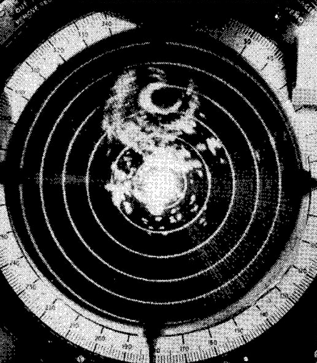 Cyclone Ada, 1970: Radar of eye forming 17 Jan